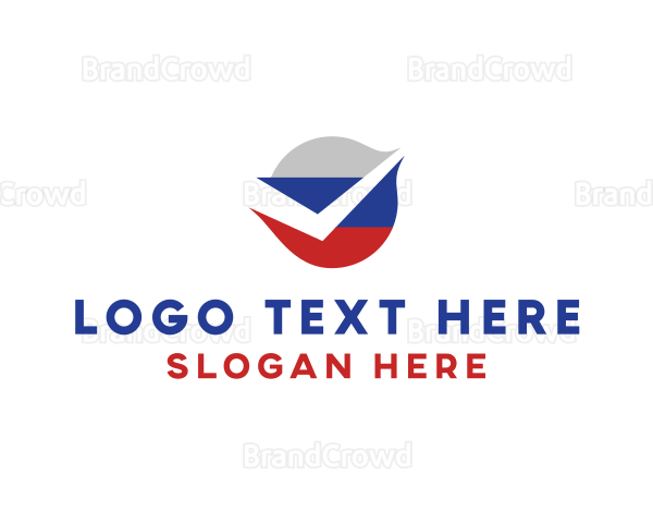 Russian Flag Check Logo