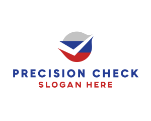 Russian Flag Check logo design