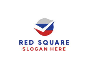 Russian Flag Check logo design