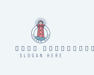 Ocean - Coastal Sea Lighthouse logo design