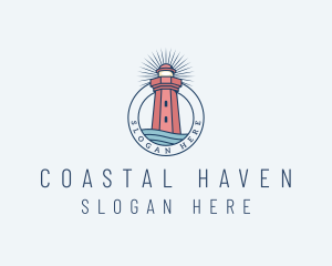 Coastal Sea Lighthouse  logo design