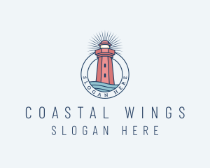 Coastal Sea Lighthouse  logo design