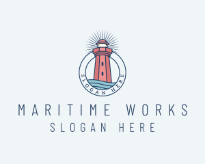 Coastal Sea Lighthouse  logo design