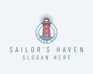 Coastal Sea Lighthouse  logo design