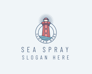 Coastal Sea Lighthouse  logo design