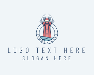 Coastal Sea Lighthouse  Logo