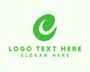 Green Seedling Letter C Logo