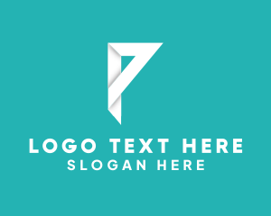 Geometric - Origami Geometric Letter P logo design