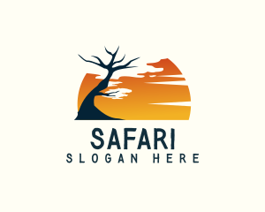 Sunset Safari Tree logo design
