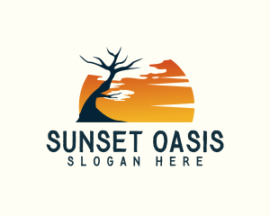 Sunset Safari Tree logo design