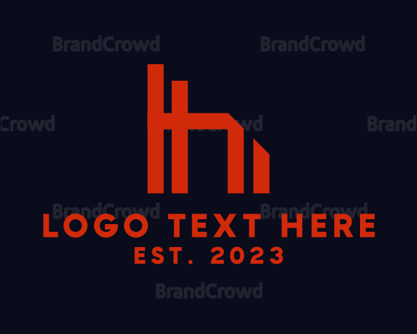 Red Geometric Letter H Logo