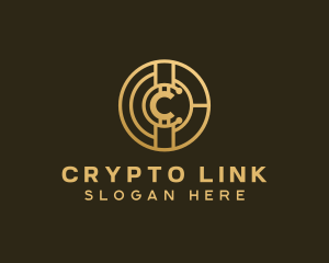 Digital Crypto Letter C logo design