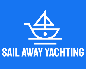 Sail Fishing Boat logo design