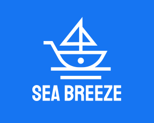 Sail Fishing Boat logo design