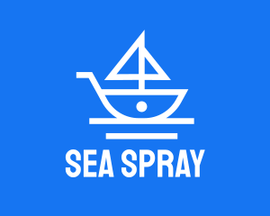 Sail Fishing Boat logo design