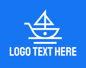 Sail Fishing Boat Logo