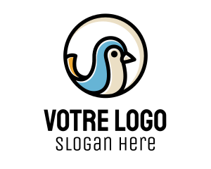 Wing - Blue Bird Circle logo design