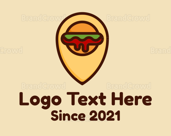 Burger Location Pin Logo