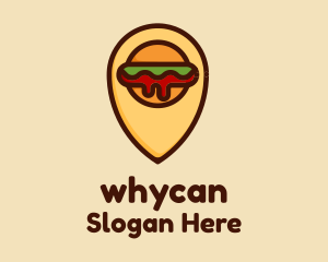 Burger Location Pin Logo