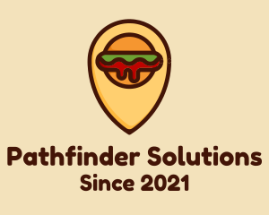 Navigate - Burger Location Pin logo design