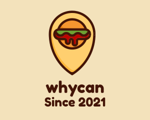 Burger - Burger Location Pin logo design