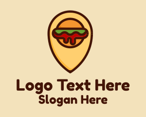 Burger Location Pin Logo