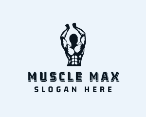 Bodybuilding - Muscle Man Bodybuilder logo design