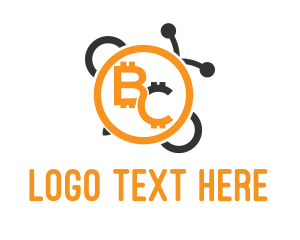 Bee - Crypto Bitcoin Bee Coin logo design