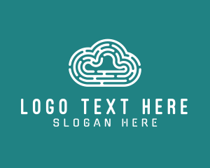 Information Technology - Maze Cloud Storage logo design