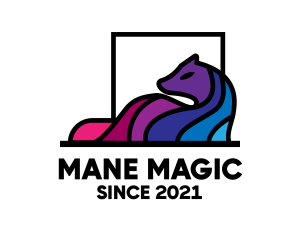 Mane - Colorful Wolf Mane logo design