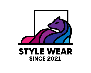 Colorful Wolf Mane logo design