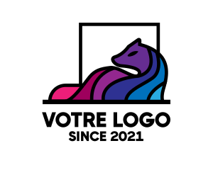Wolf - Colorful Wolf Mane logo design