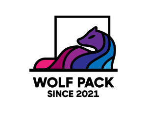 Wolf - Colorful Wolf Mane logo design