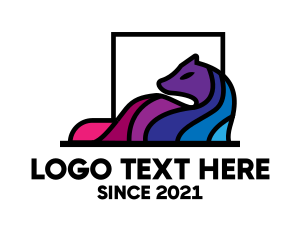 Printing - Colorful Wolf Mane logo design