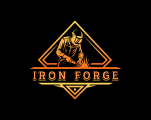 Fabrication Industrial Welder logo design