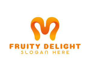 Fruity - Jelly Liquid Letter M logo design