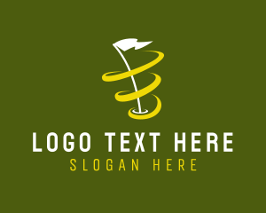 Green Flag - Golf Flag Twister logo design