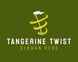 Golf Flag Twister logo design