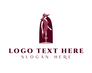 Hat - Maroon Lady Mannequin logo design