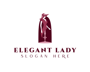 Maroon Lady Mannequin logo design