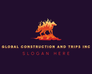 Fire Wolf Lava Logo