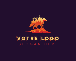 Lava - Fire Wolf Lava logo design