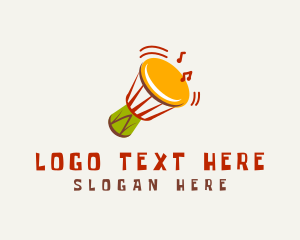 Instruments - African Djembe Drum logo design