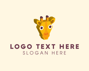 Giraffe - Wild Giraffe Zoo logo design