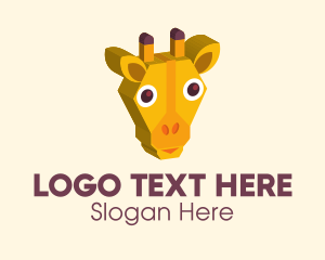 Giraffe - 3D Kids Giraffe logo design
