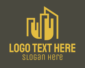 Urban Planning - Geometric Luxury Property logo design