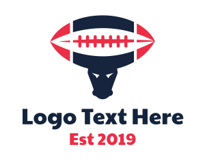 American Football - Bull Rugby Team logo design