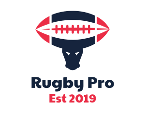 Rugby - Bull Rugby Team logo design