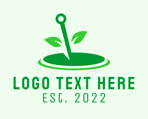 Healing - Green Plant Acupuncture logo design