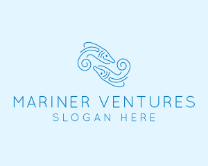 Sea Marine Barracuda logo design